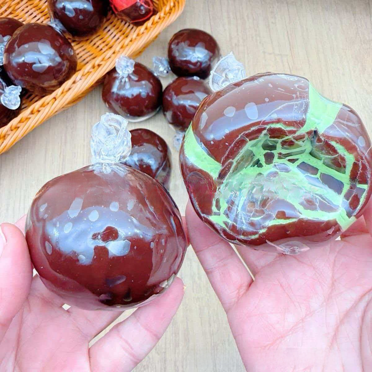 Crunchy Matcha Chocolate Mint Crispy Balls Handmade Stress-Relief Toy