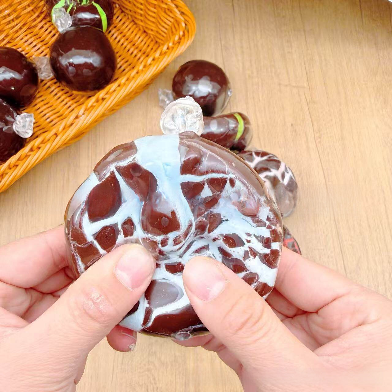 Crunchy Matcha Chocolate Mint Crispy Balls Handmade Stress-Relief Toy